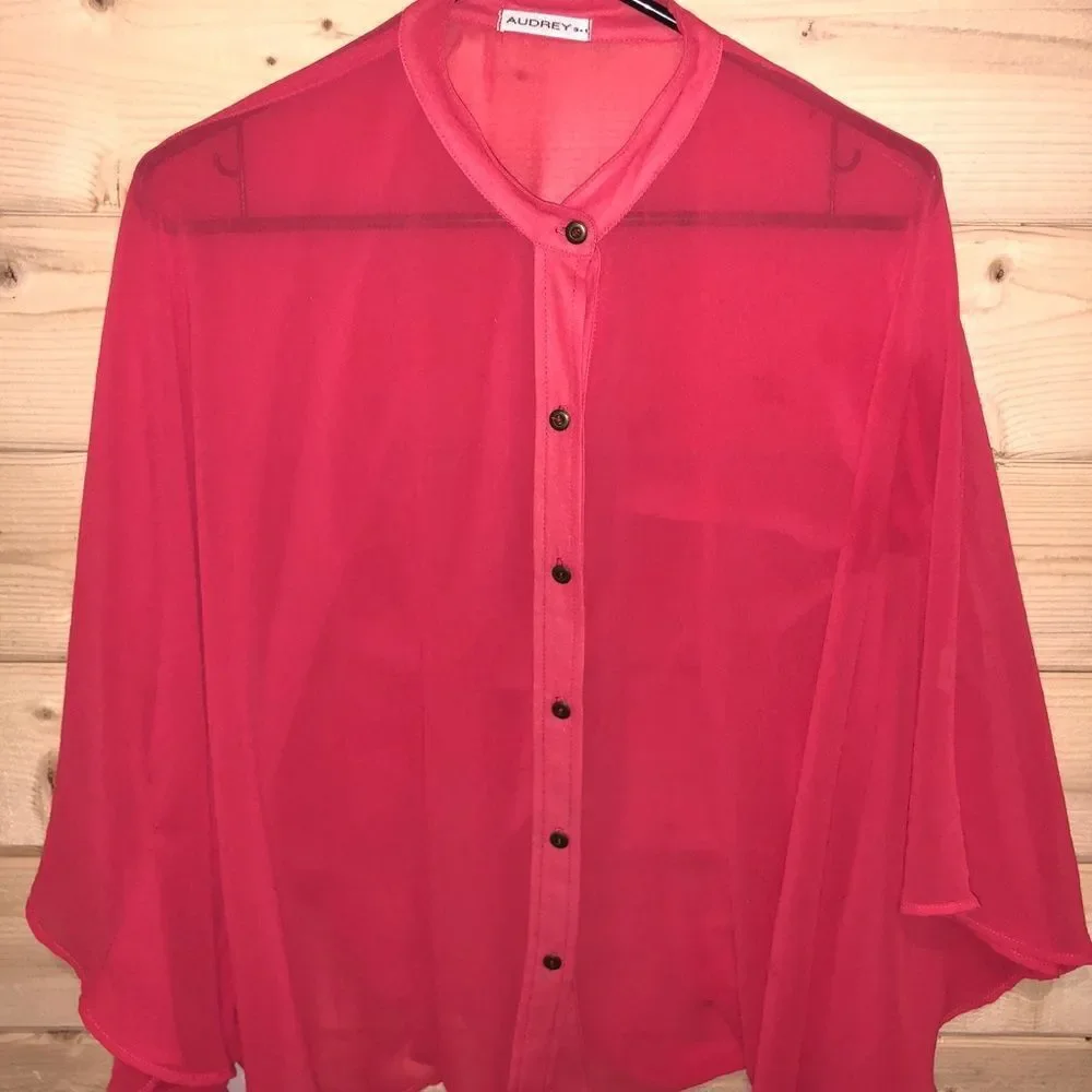 Audrey 3+1 Sheer Blouse - Picture 2 of 8